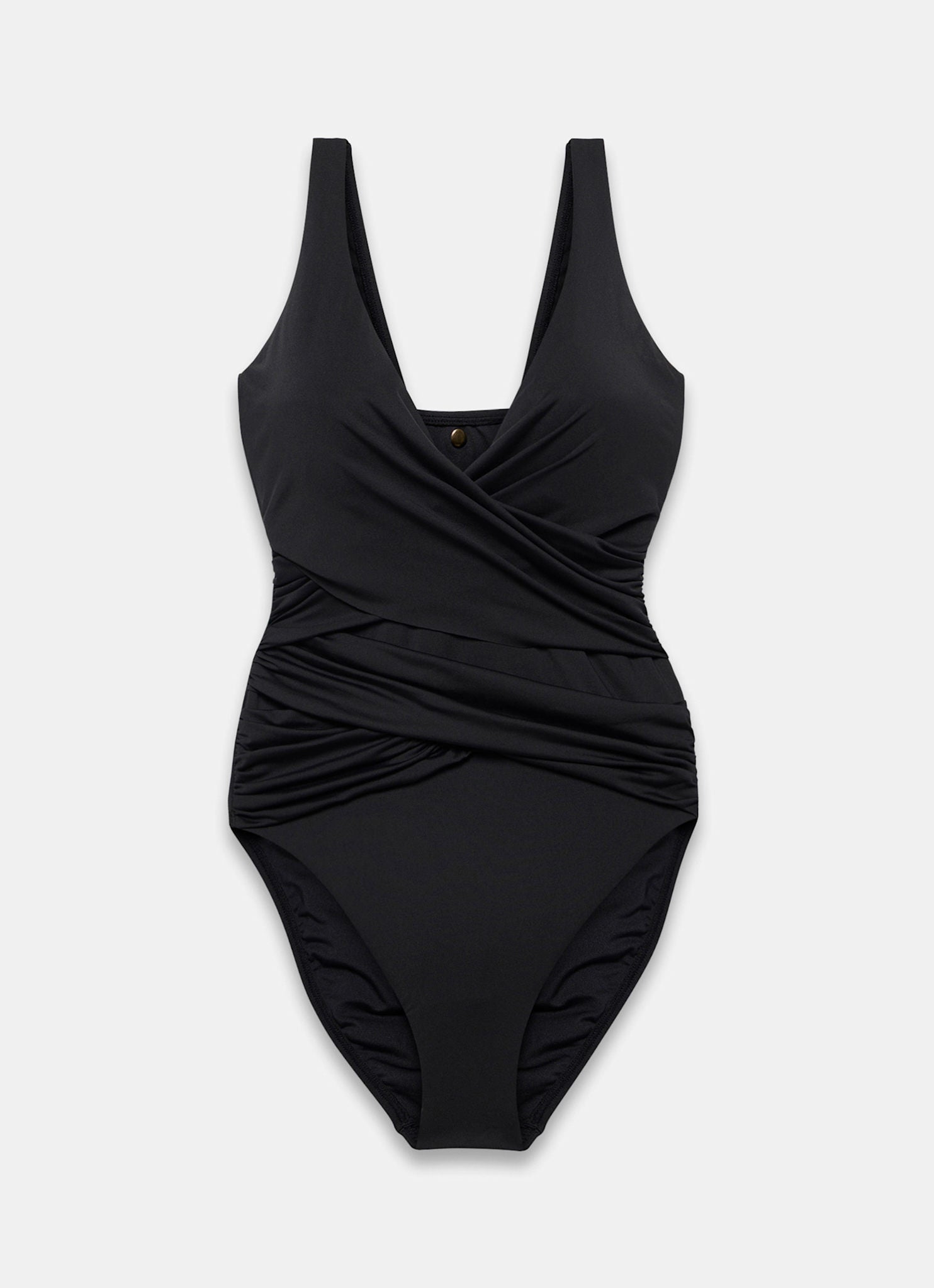 Black Twist Plunge Swimsuit
