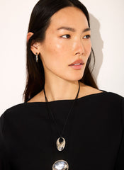 Black Slash Neck T Shirt