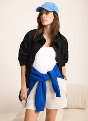 Black Utility Parka Jacket