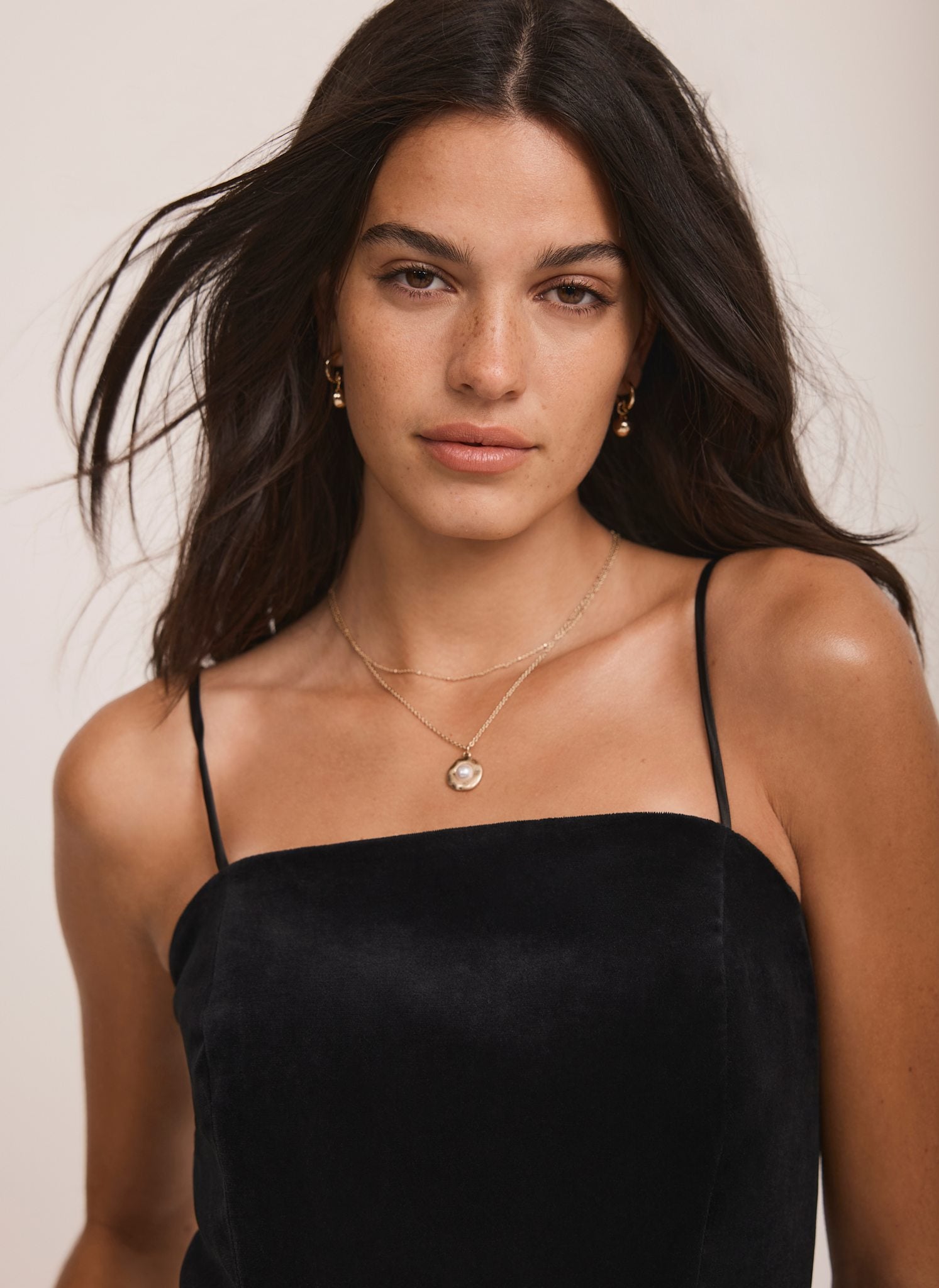 Black Velvet Peplum Top