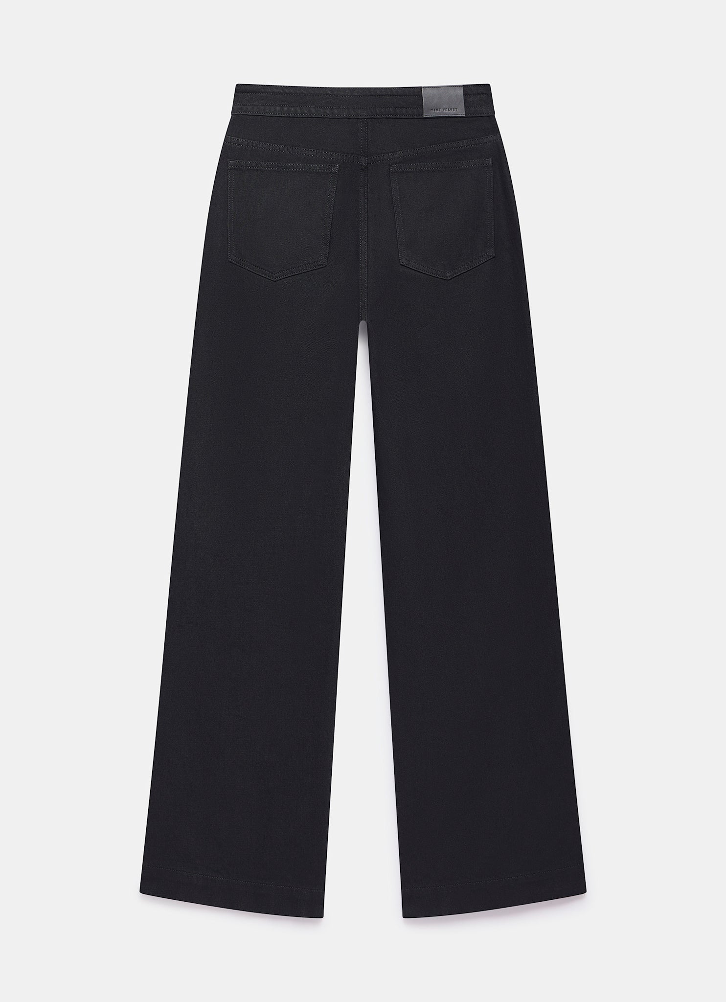Black High Rise Wide Jeans