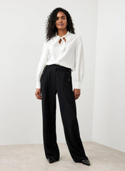 Black Tailored Wide Trousers