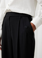 Black Tailored Wide Trousers