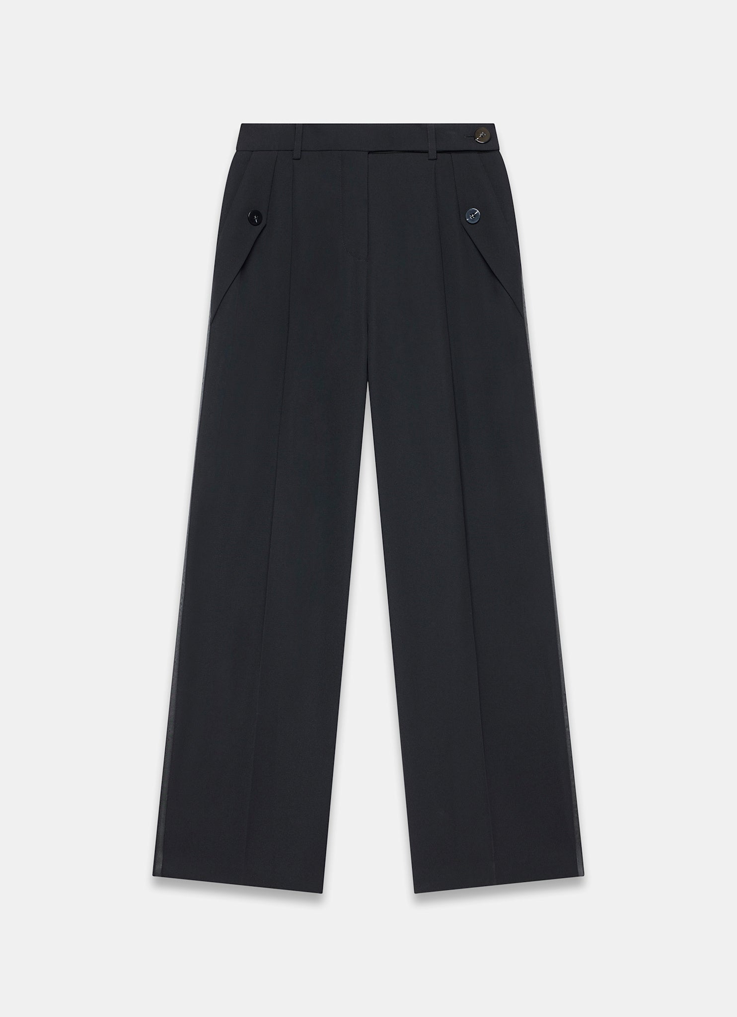 Black Tailored Wide Trousers