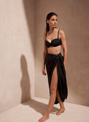 Black Gold Trim Sarong