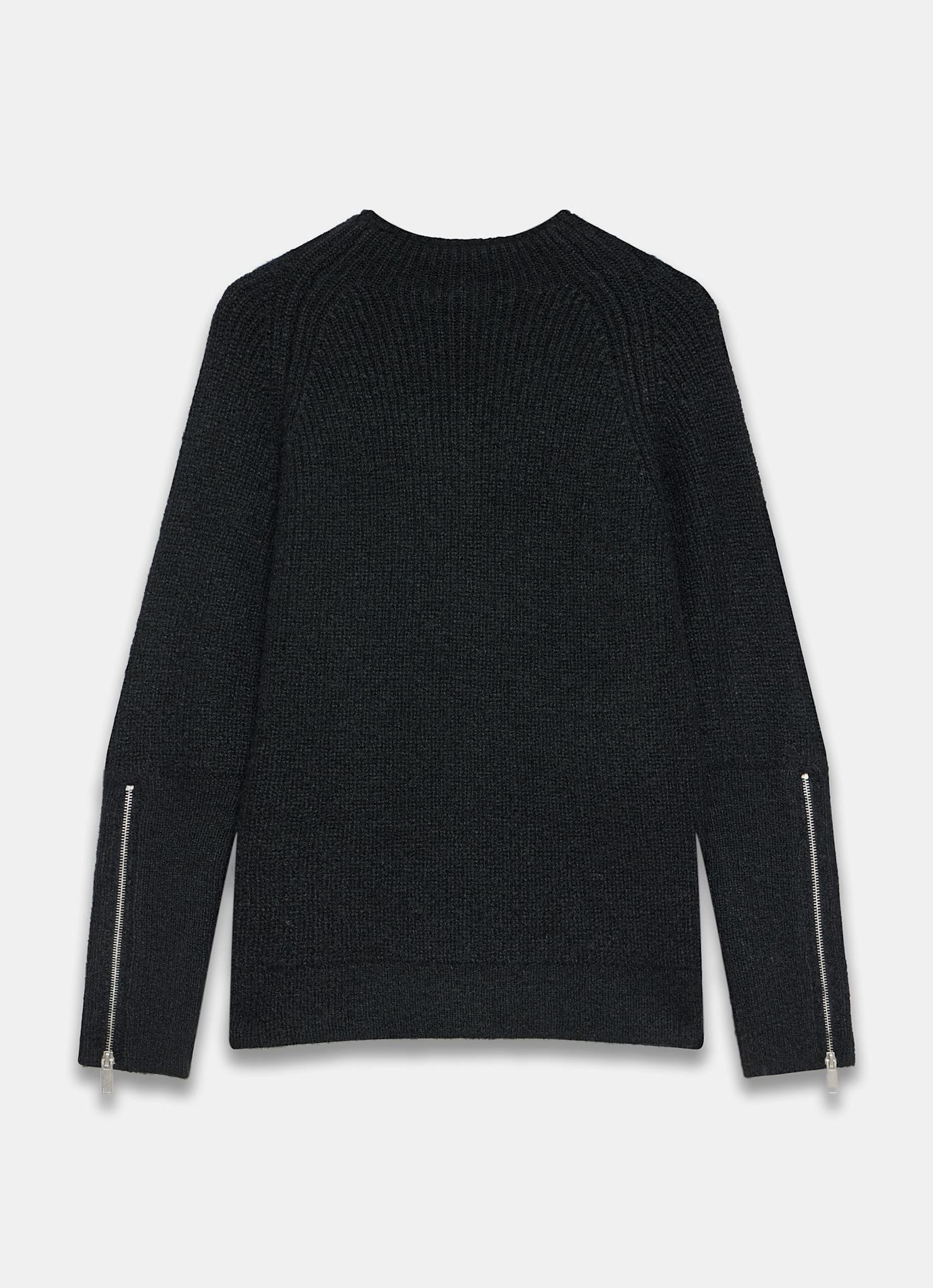 Black Zip Cuff Detail Jumper