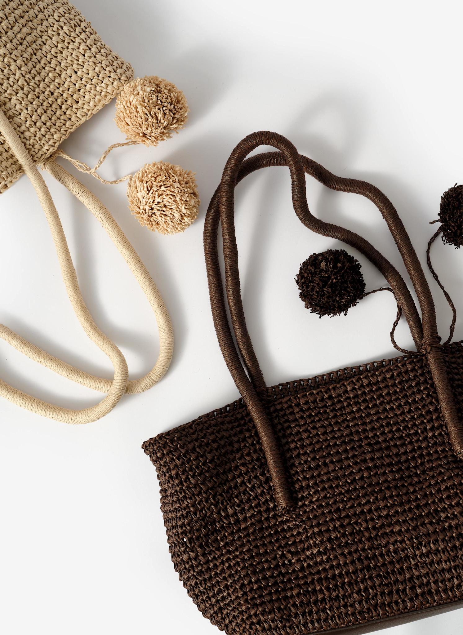 Blake Cream Woven Tote Bag