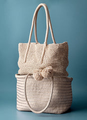 Blake Cream Woven Tote Bag