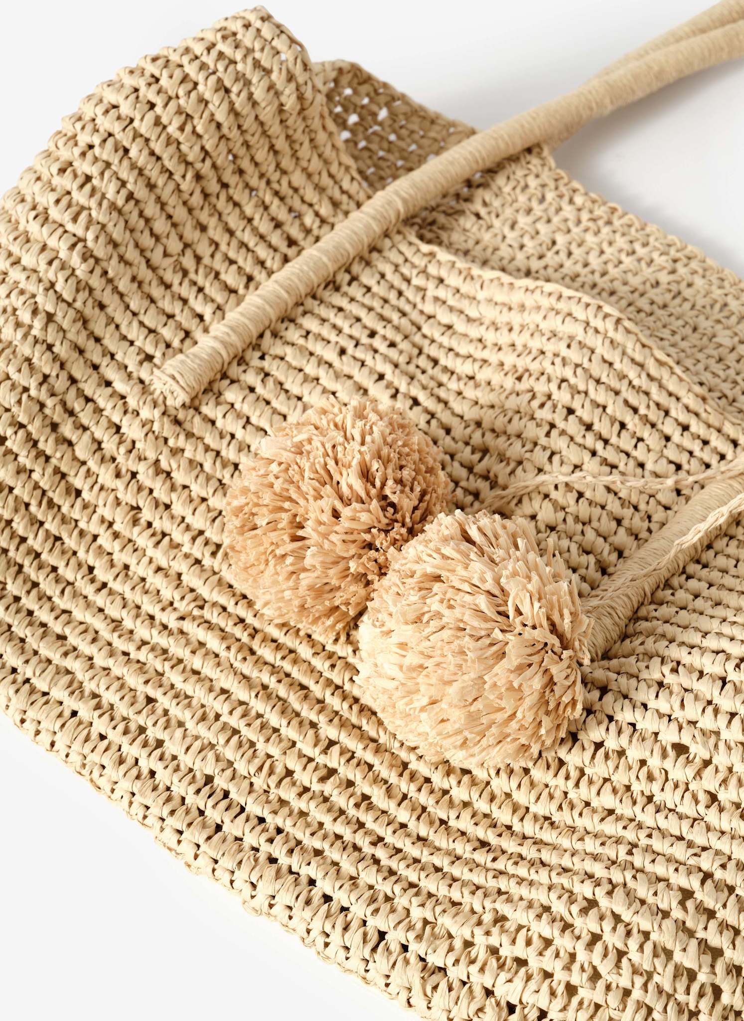 Blake Cream Woven Tote Bag