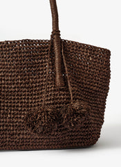 Blake Brown Woven Tote Bag