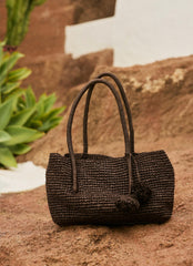 Blake Brown Woven Tote Bag