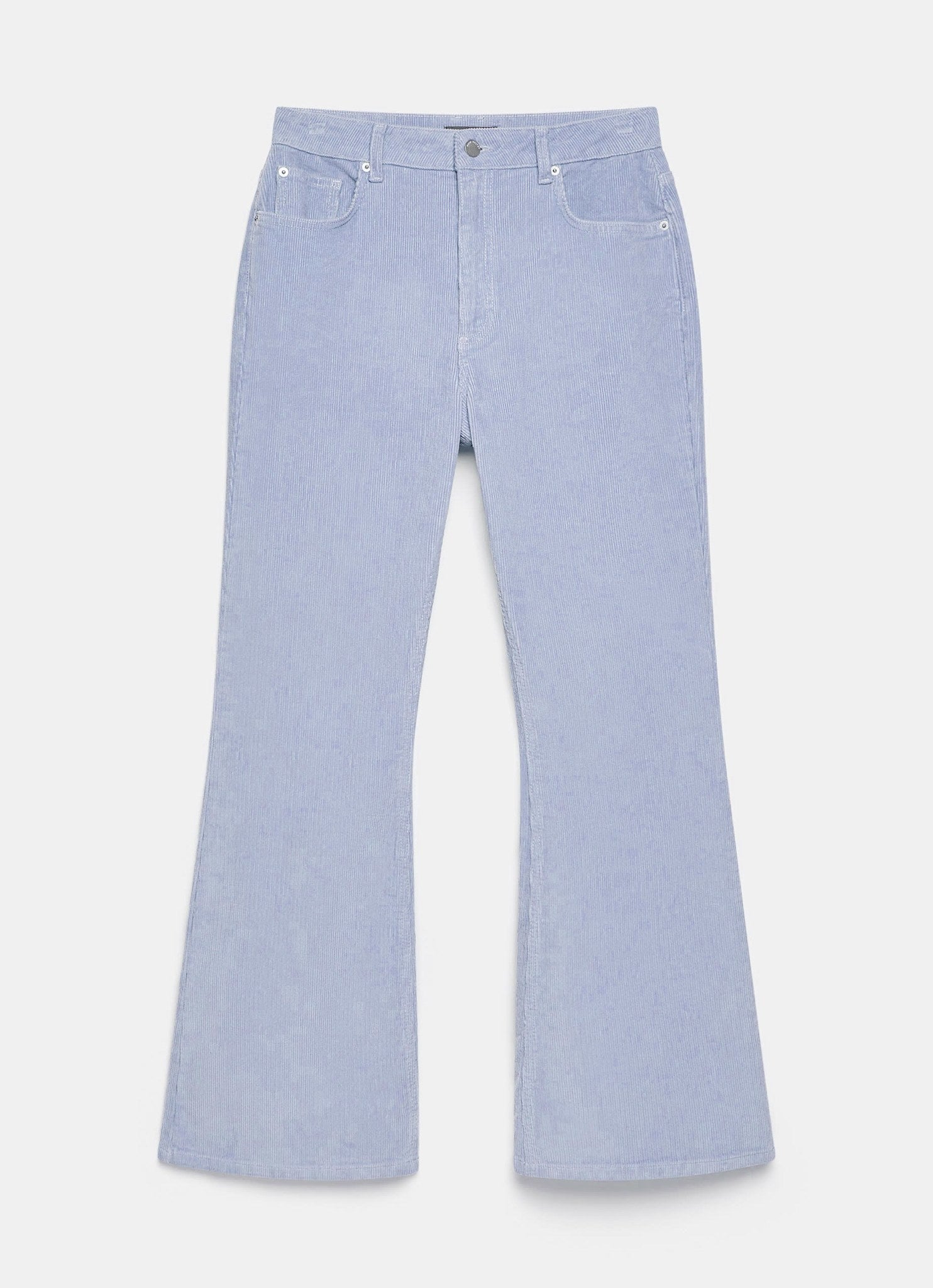 Blue Corduroy Flared Trousers