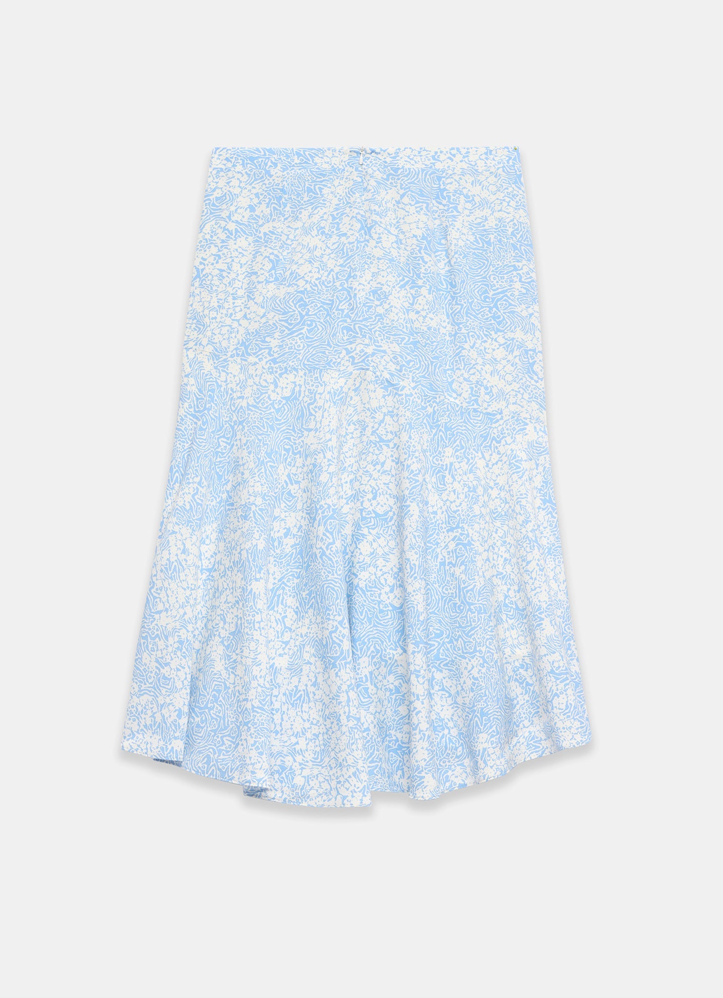 Blue Floral Print Skirt
