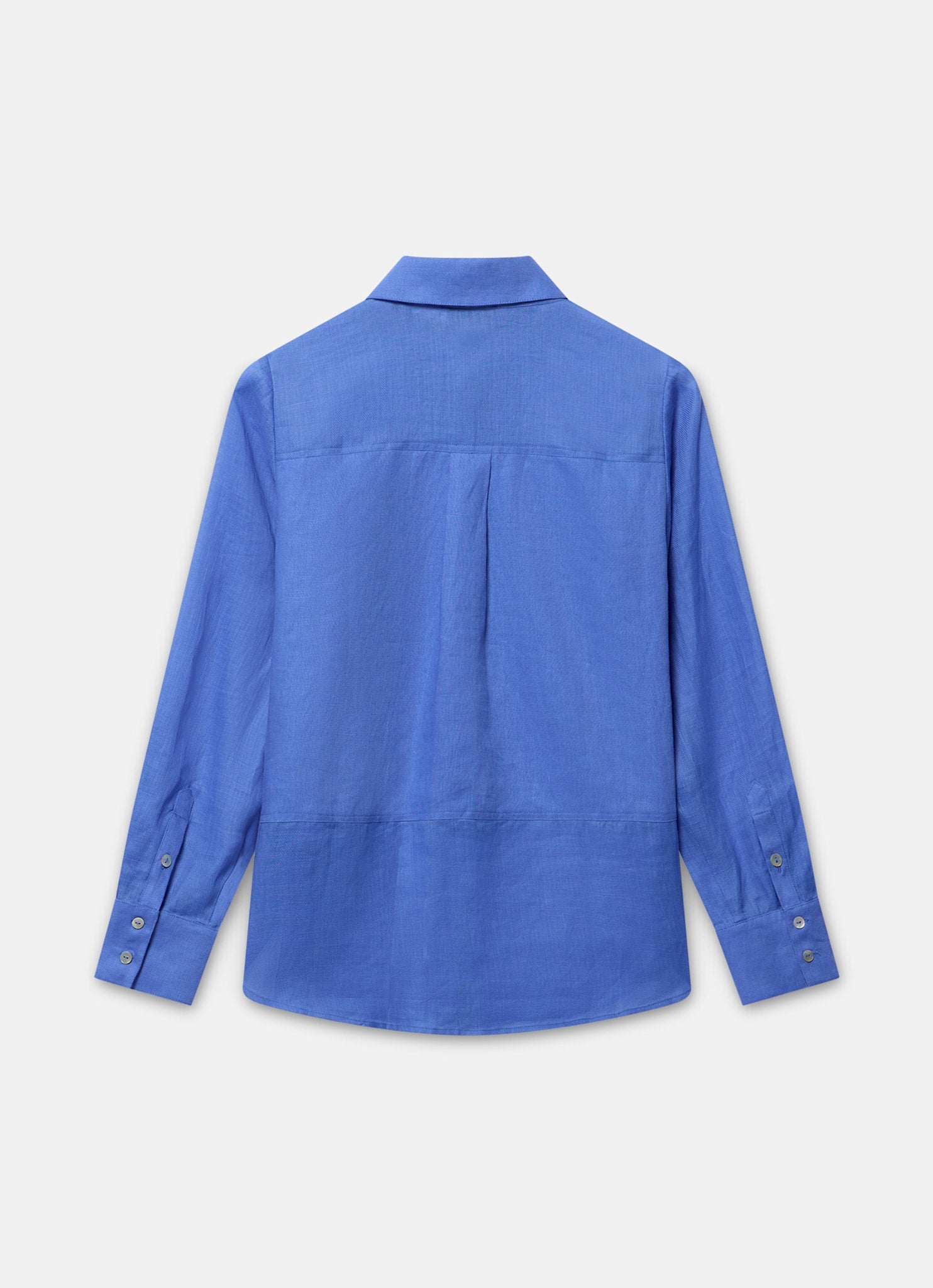 Blue Linen Blend Shirt