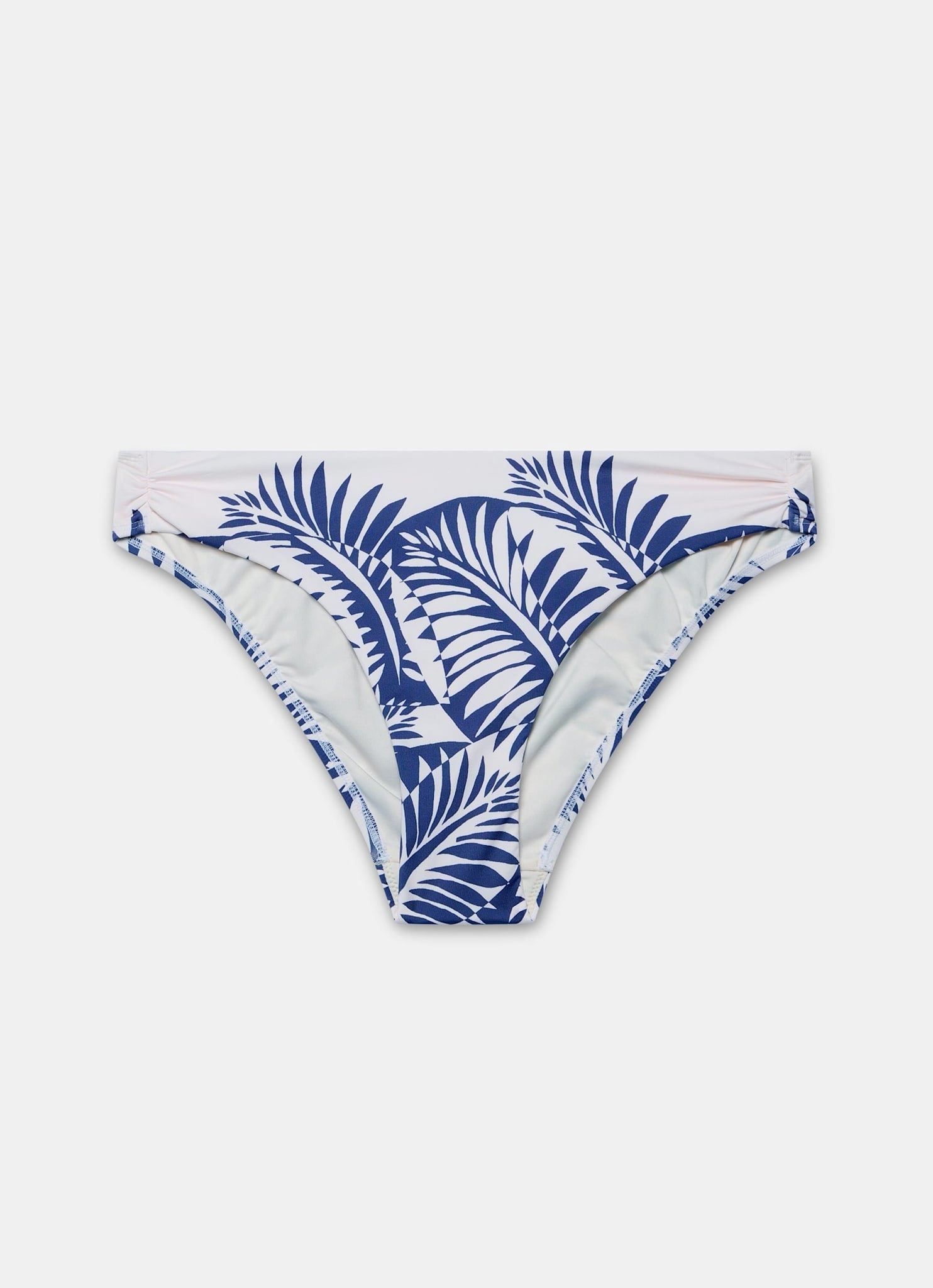 Blue Palm Print Bikini Bottoms