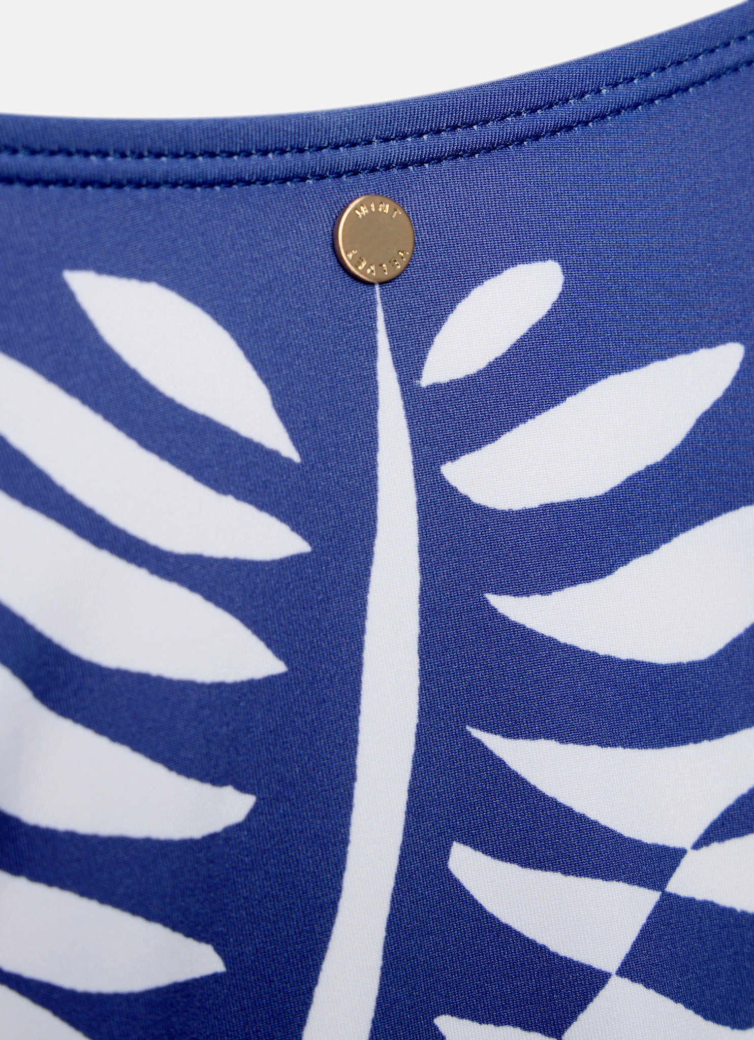 Blue Palm Print Swimsuit