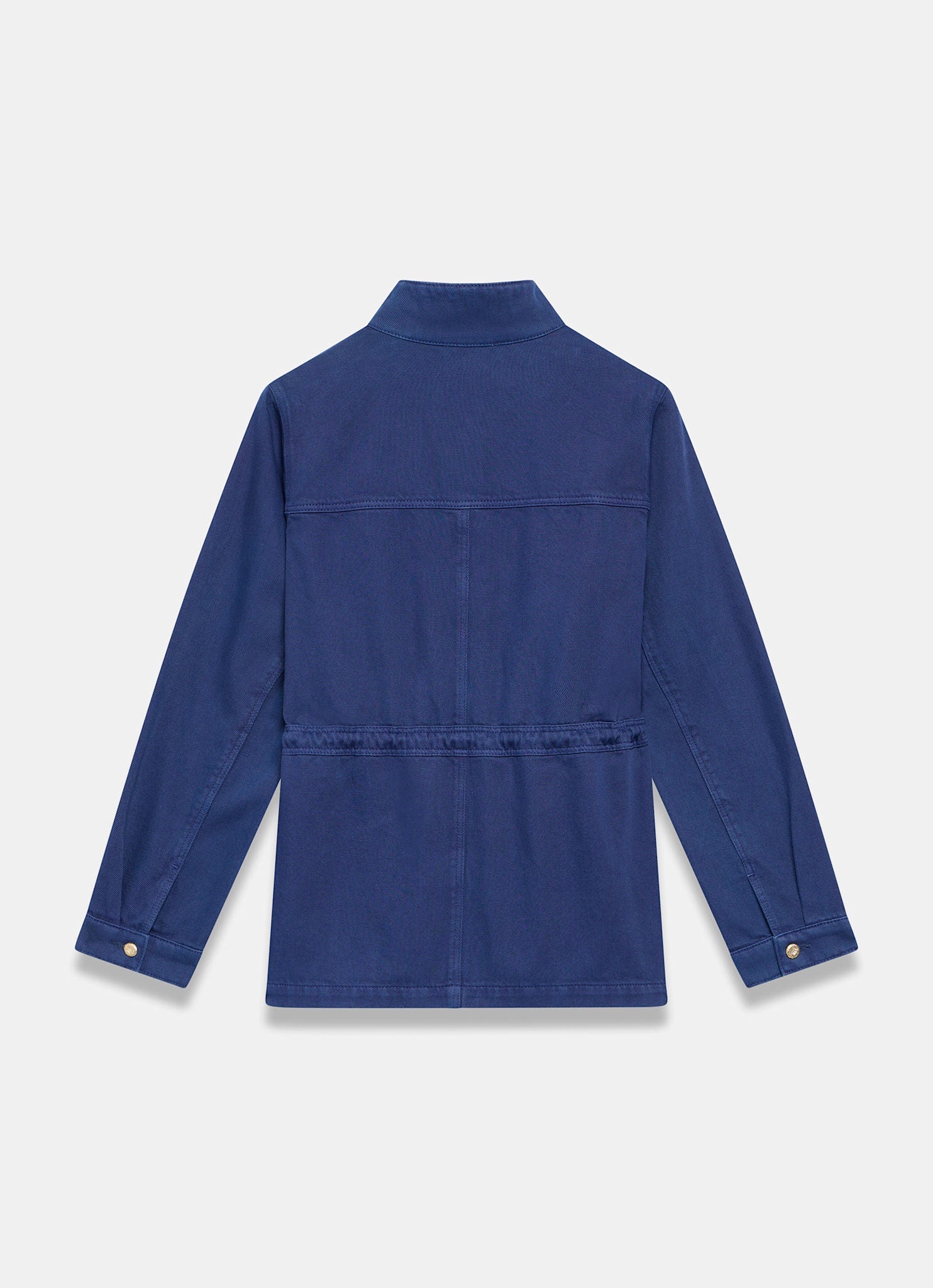 Blue Washed Cotton Utility Shacket