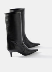 Bode Black Leather Calf Boots