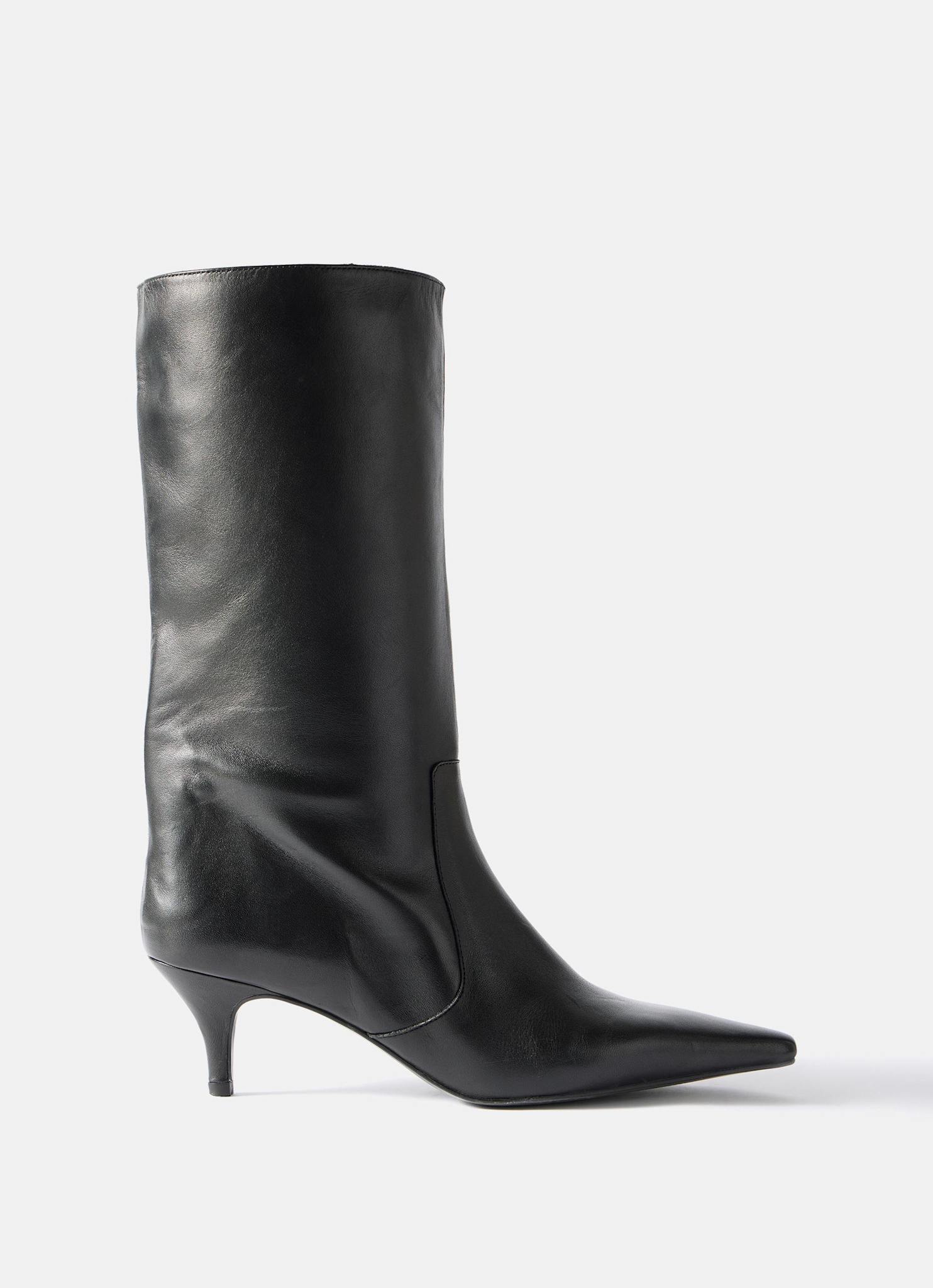 Bode Black Leather Calf Boots