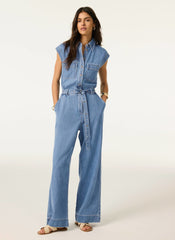 Mid Indigo Denim Jumpsuit