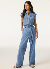 Mid Indigo Denim Jumpsuit