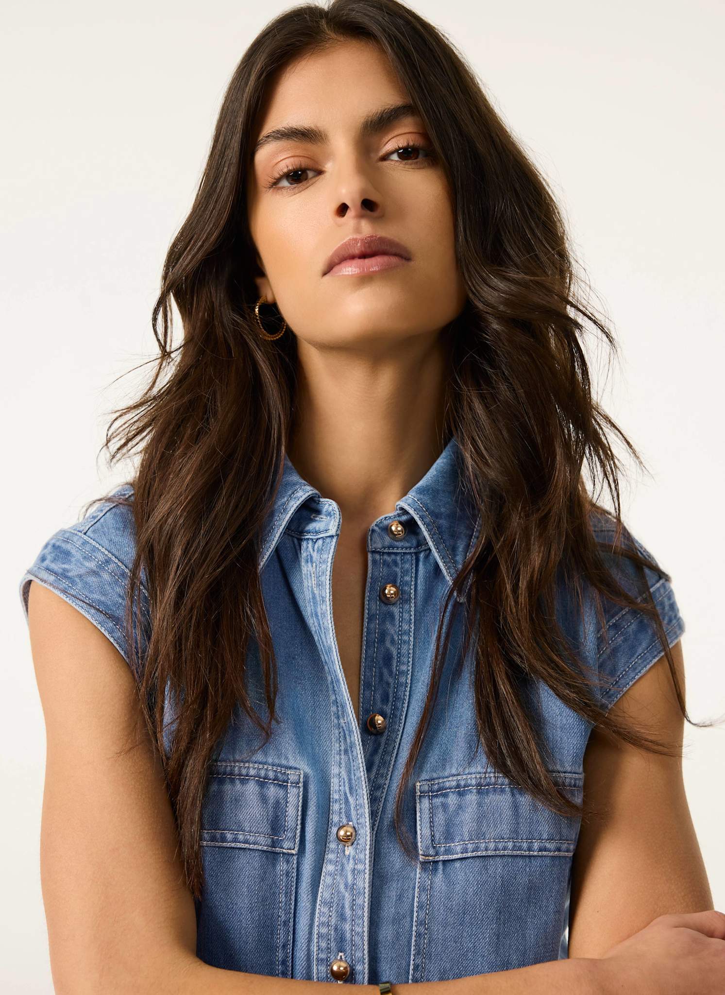 Mid Indigo Denim Jumpsuit