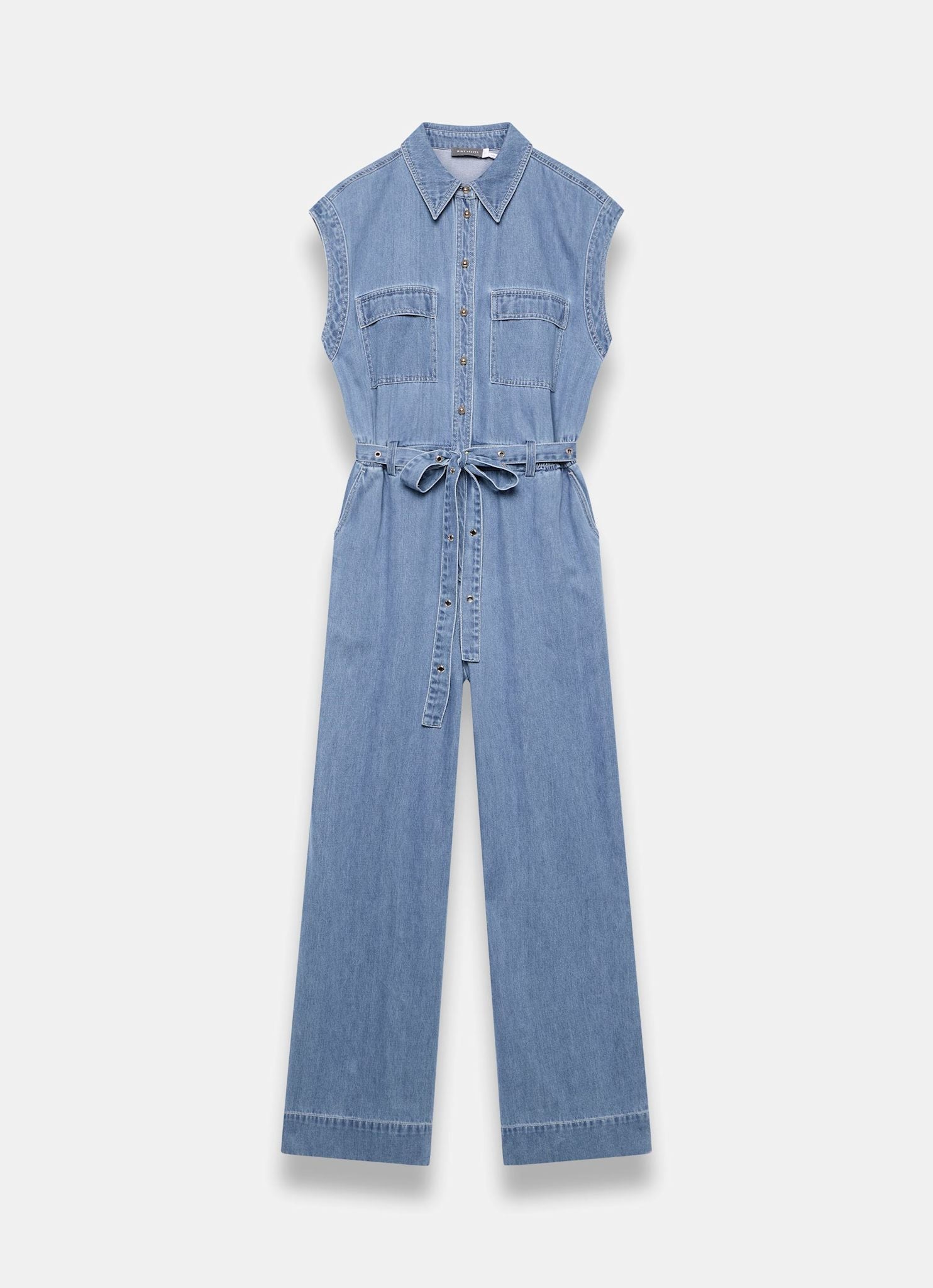 Mid Indigo Denim Jumpsuit