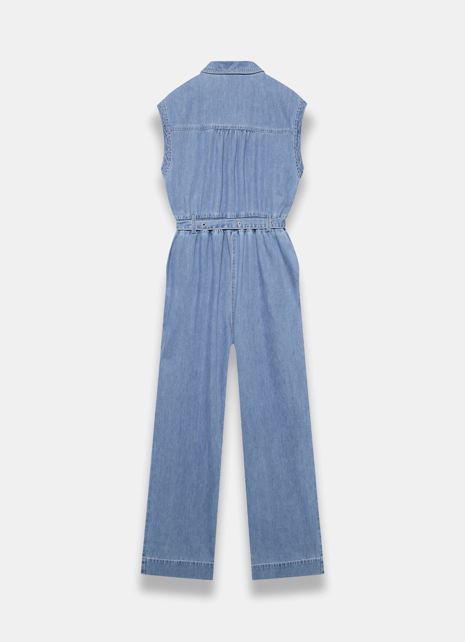 Mid Indigo Denim Jumpsuit