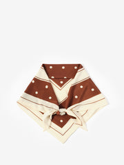 Brown Polka Dot Print Scarf