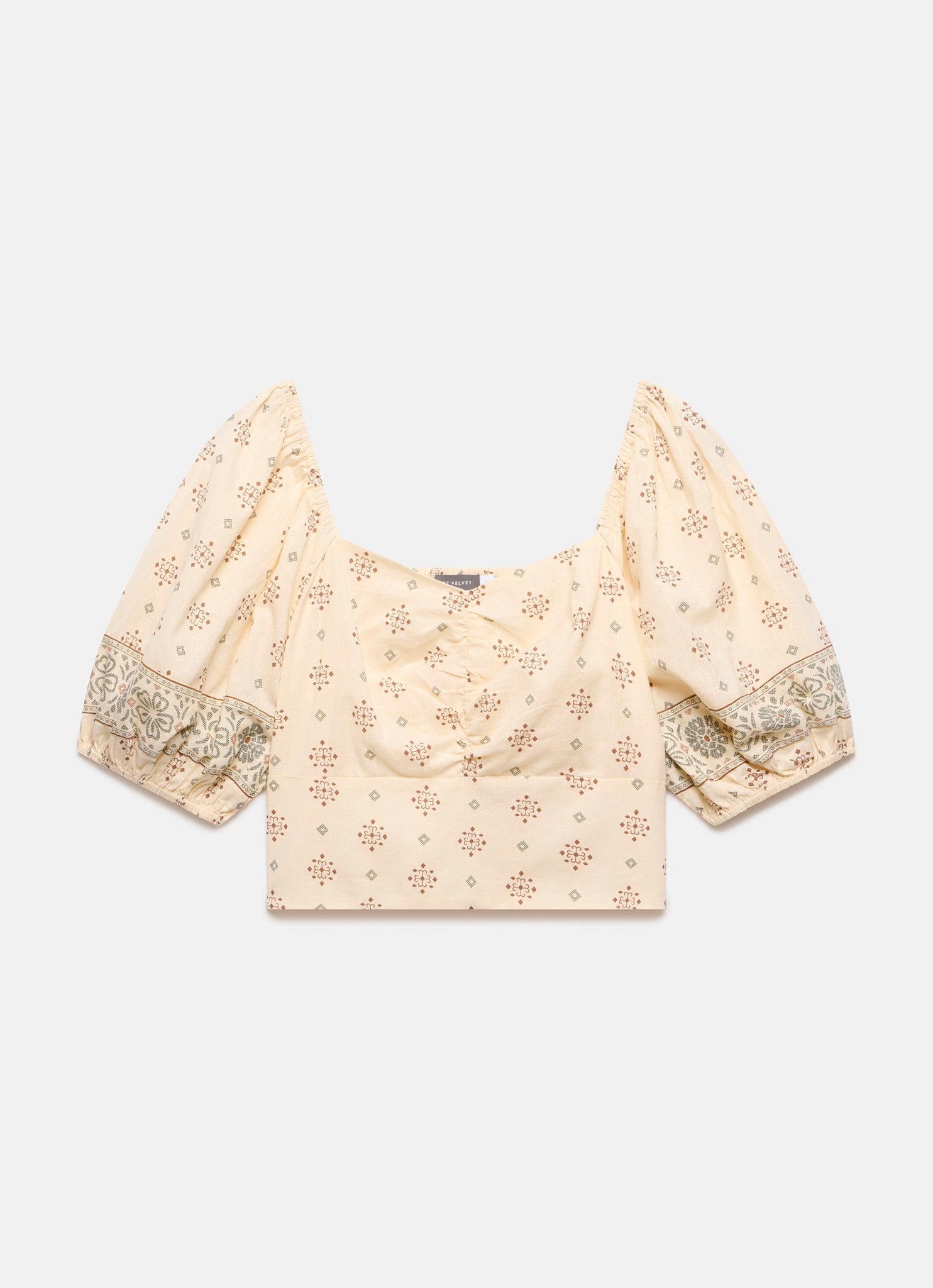 Neutral Print Cropped Top