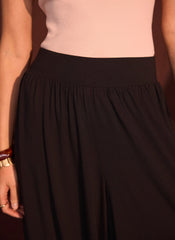Brown Jersey Balloon Trousers