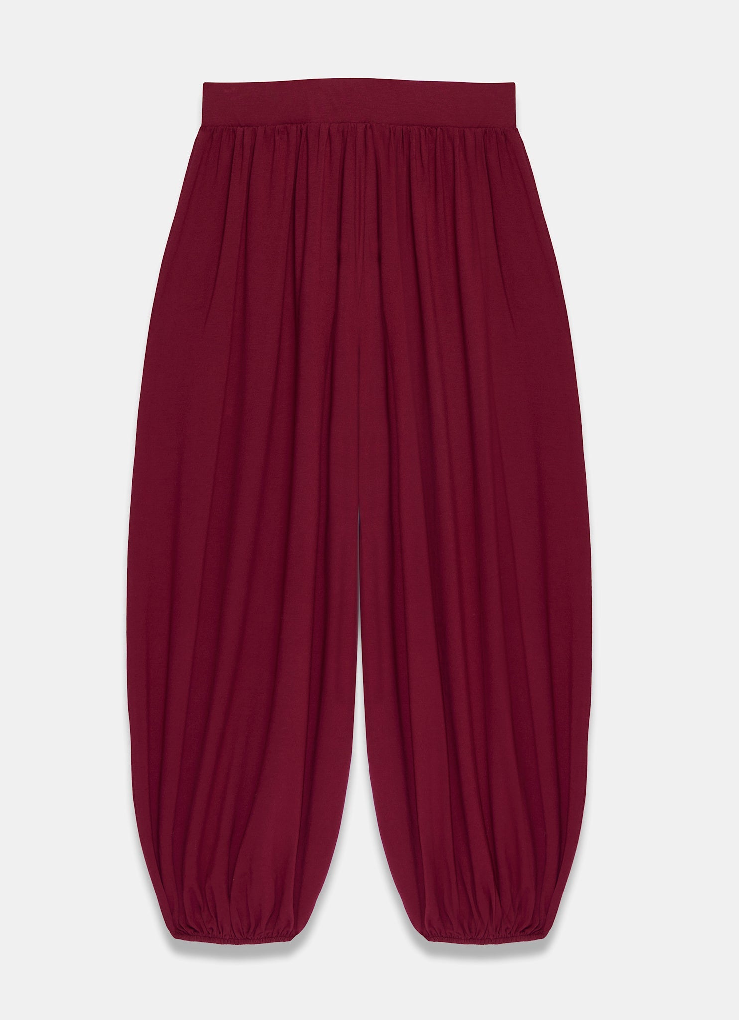 Red Jersey Balloon Trousers