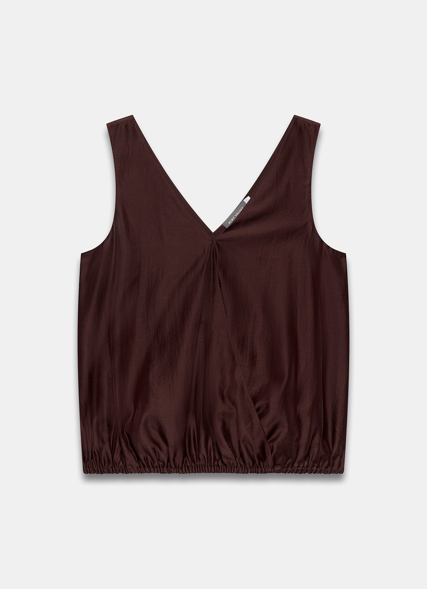 Burgundy Gathered Cami Top