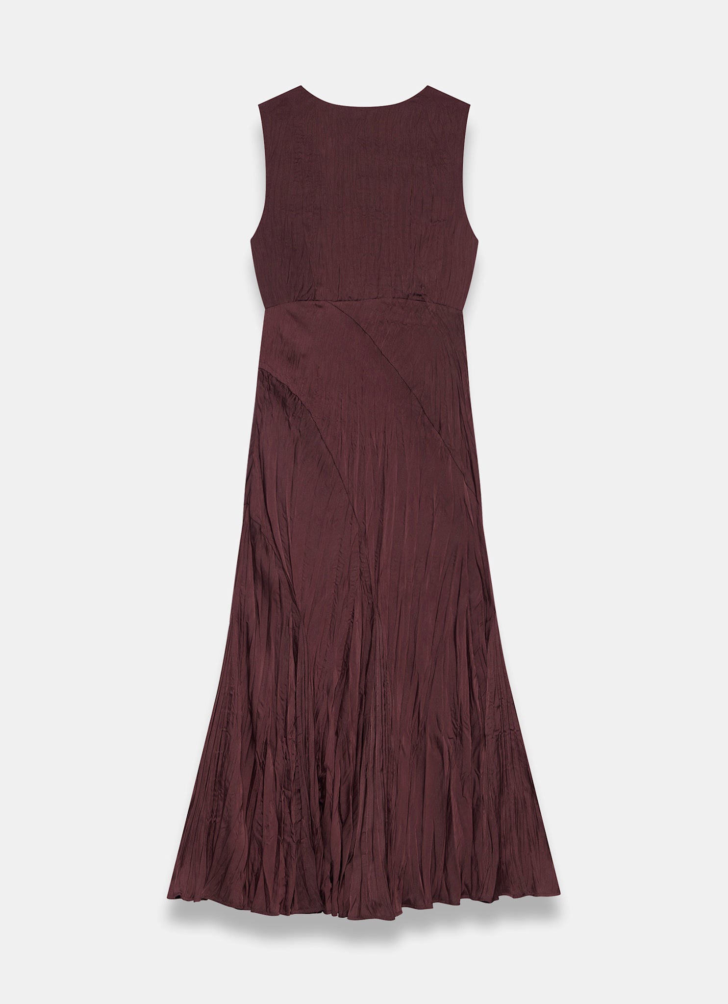Burgundy Crinkle Maxi Dress