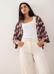Burgundy Graphic Print Shirt