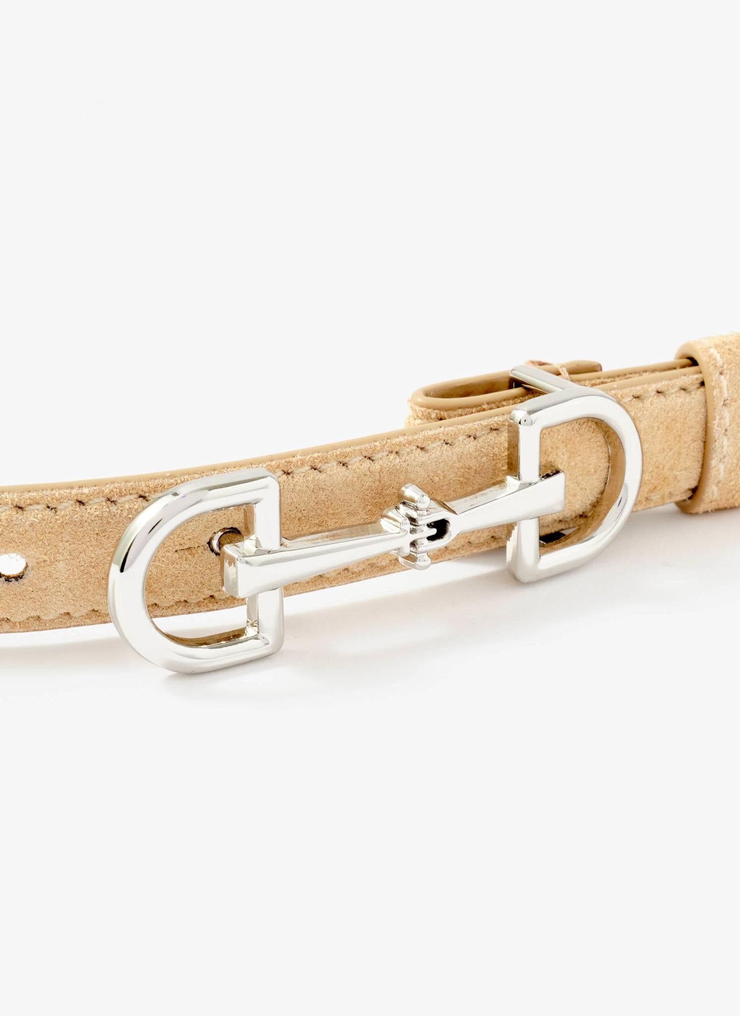 Yellow Suede Snaffle Belt