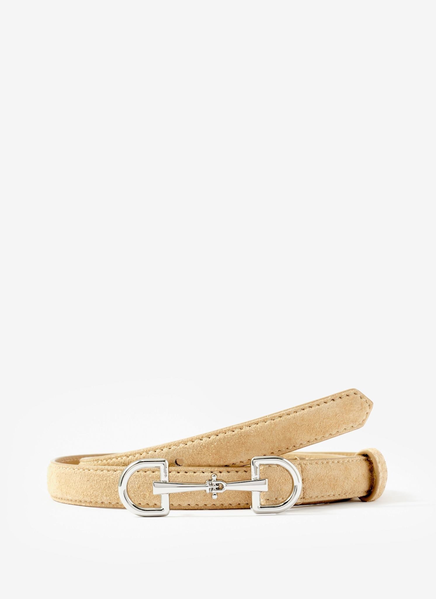 Yellow Suede Snaffle Belt
