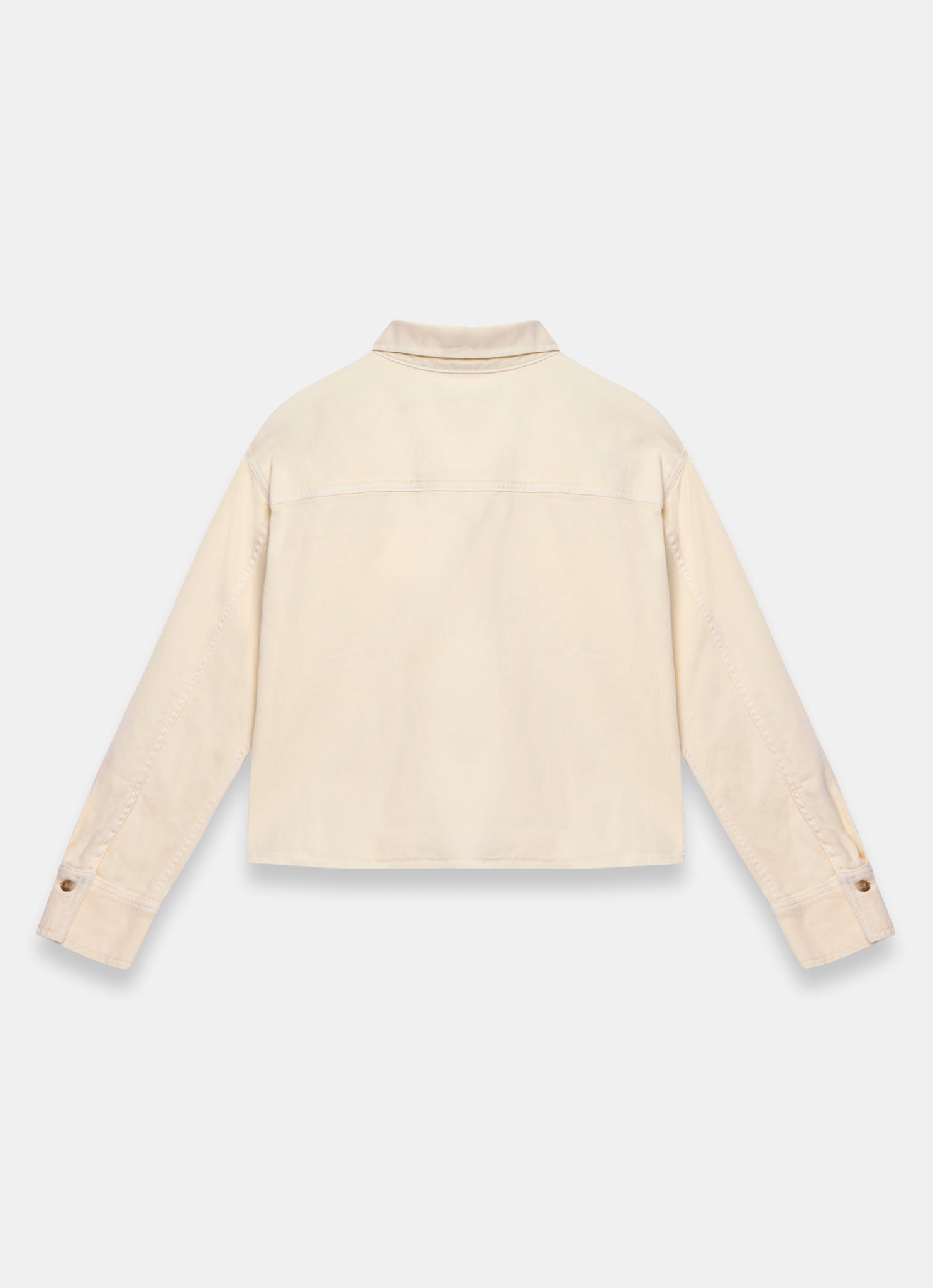 Yellow Denim Cropped Shirt