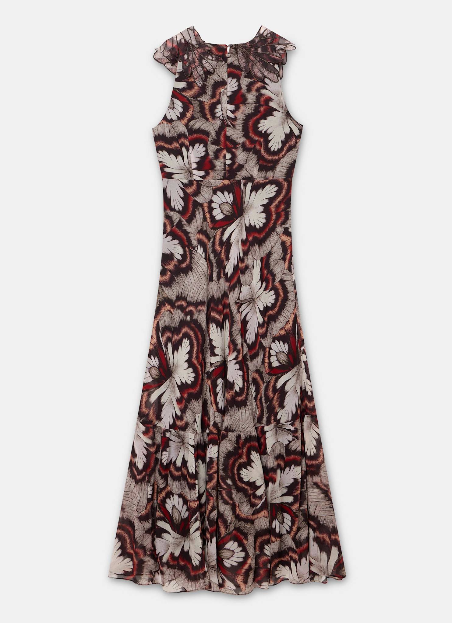 Brown Printed Maxi Dress