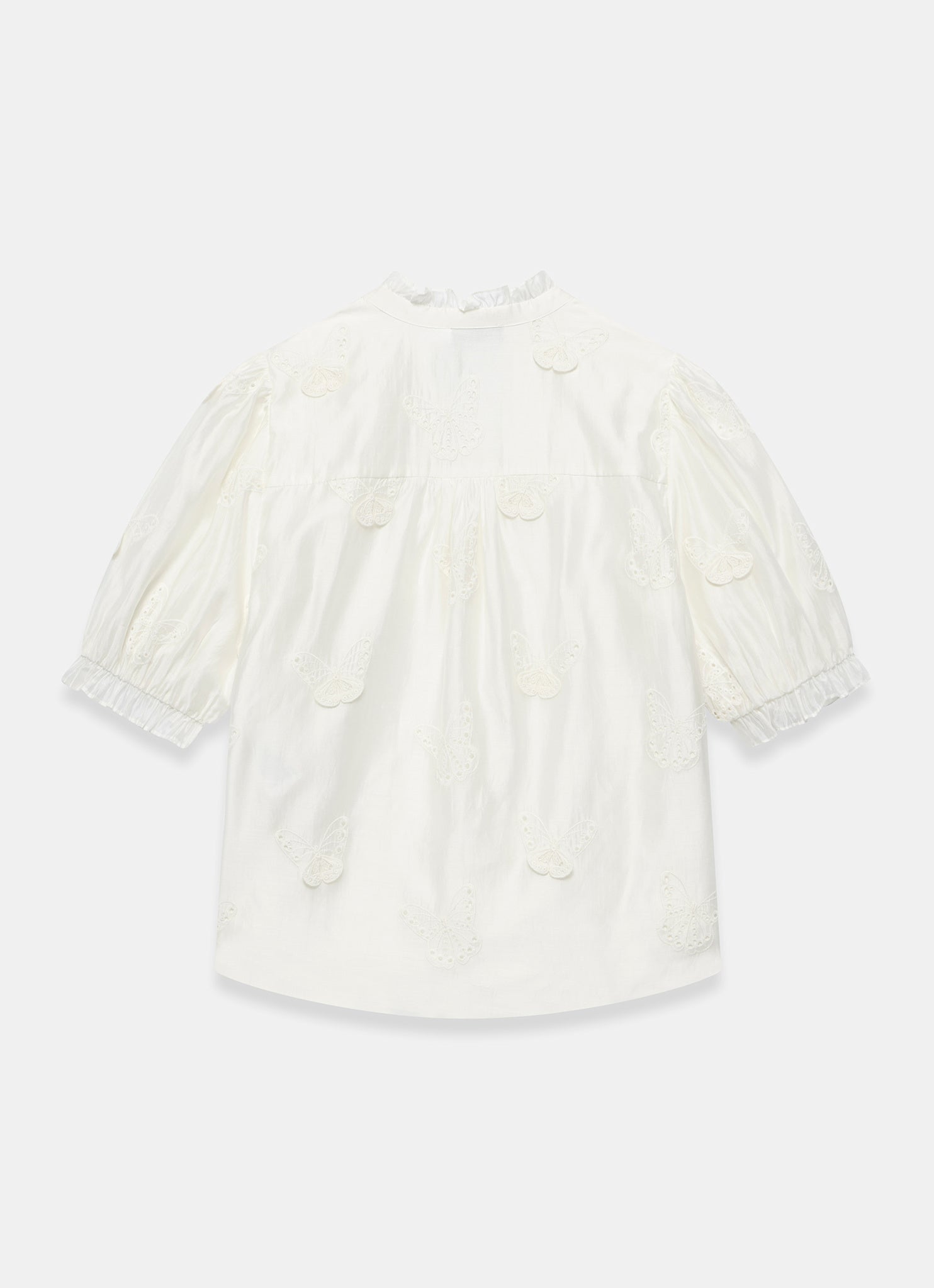 White Butterfly Detail Blouse