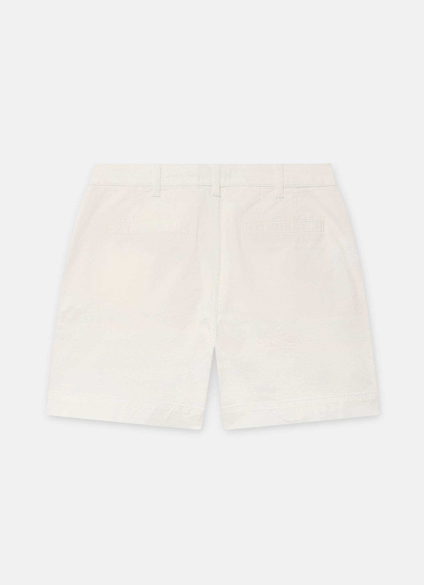 White Button Front Chino Shorts