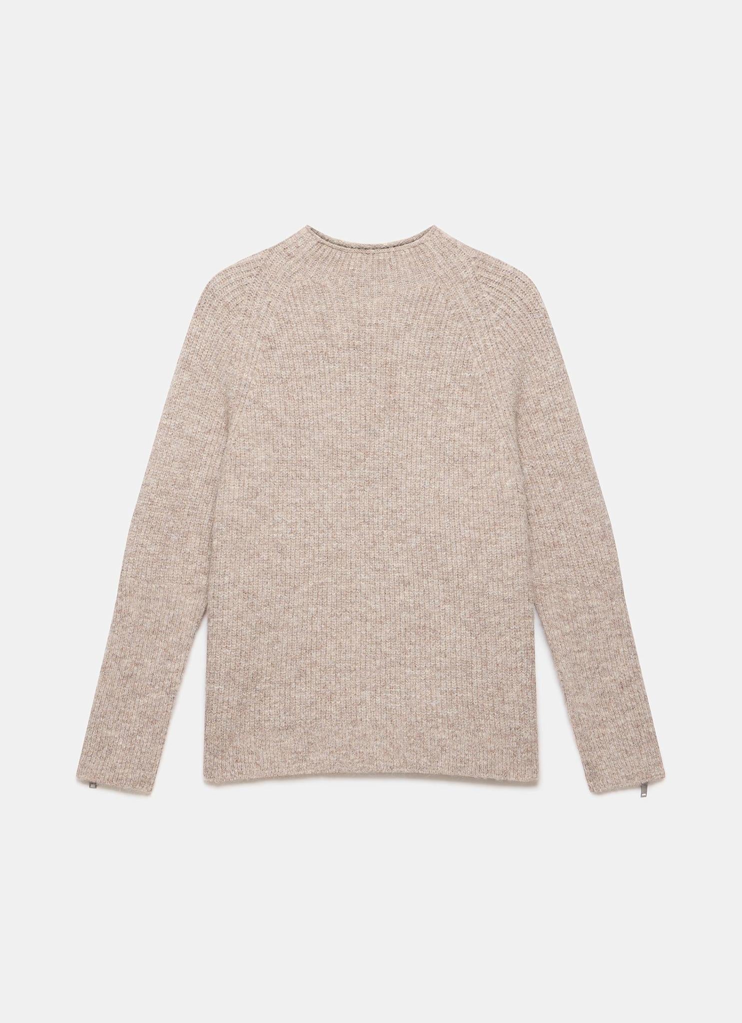 Neutral Zip Detail Batwing Jumper