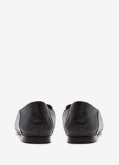Camille Black Leather Loafers