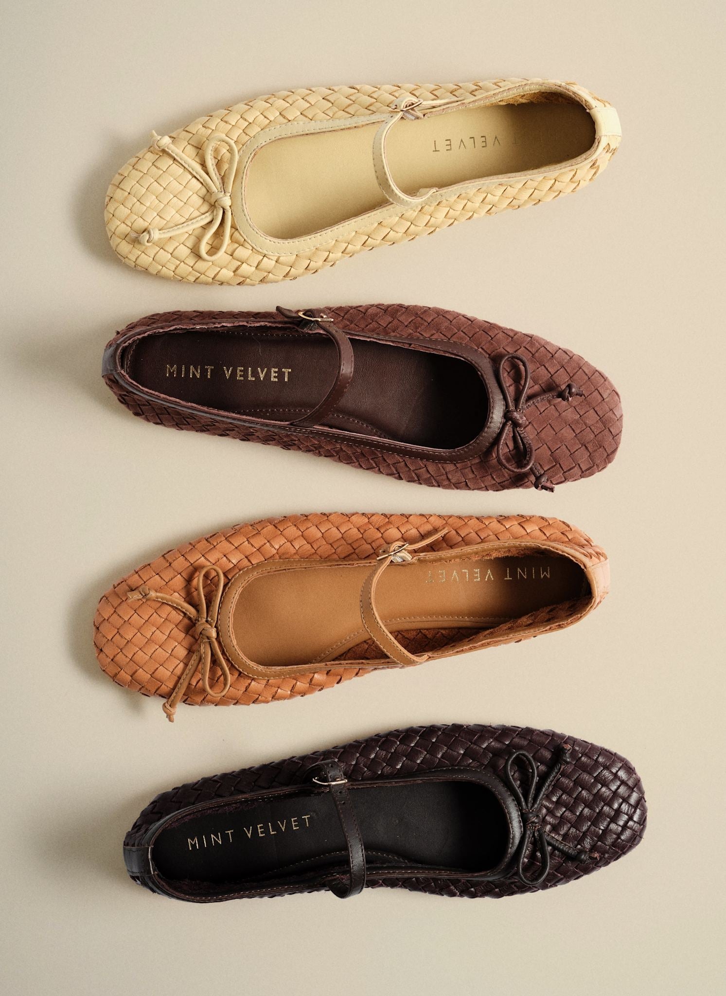 Charley Tan Leather Woven Pumps