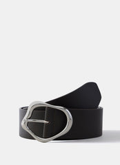 Brown Leather Wide Belt