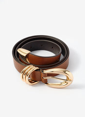 Tan Leather Buckle Belt