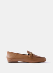 Claire Tan Leather Loafers
