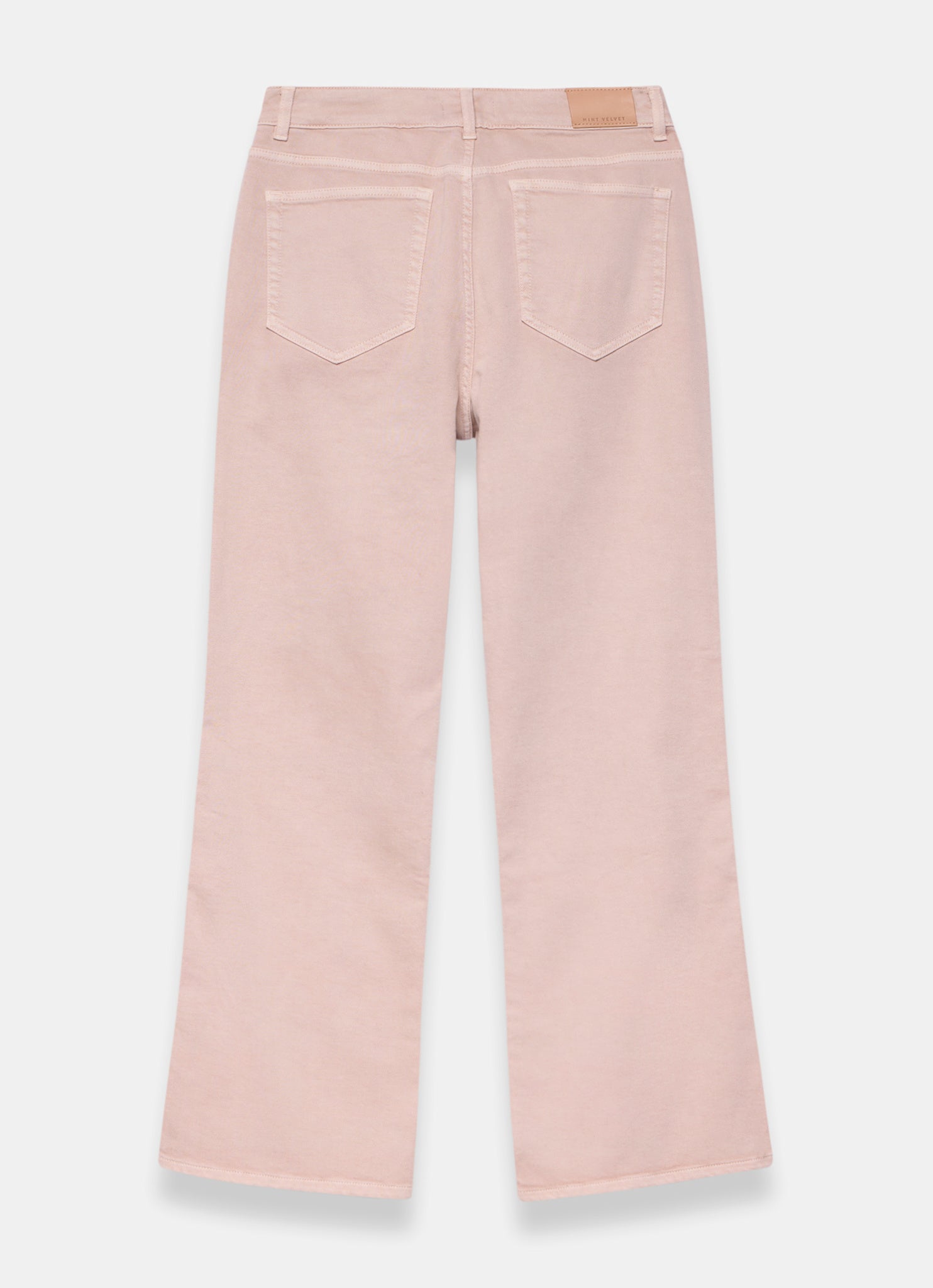 Pink Patch Pocket Flared Jeans