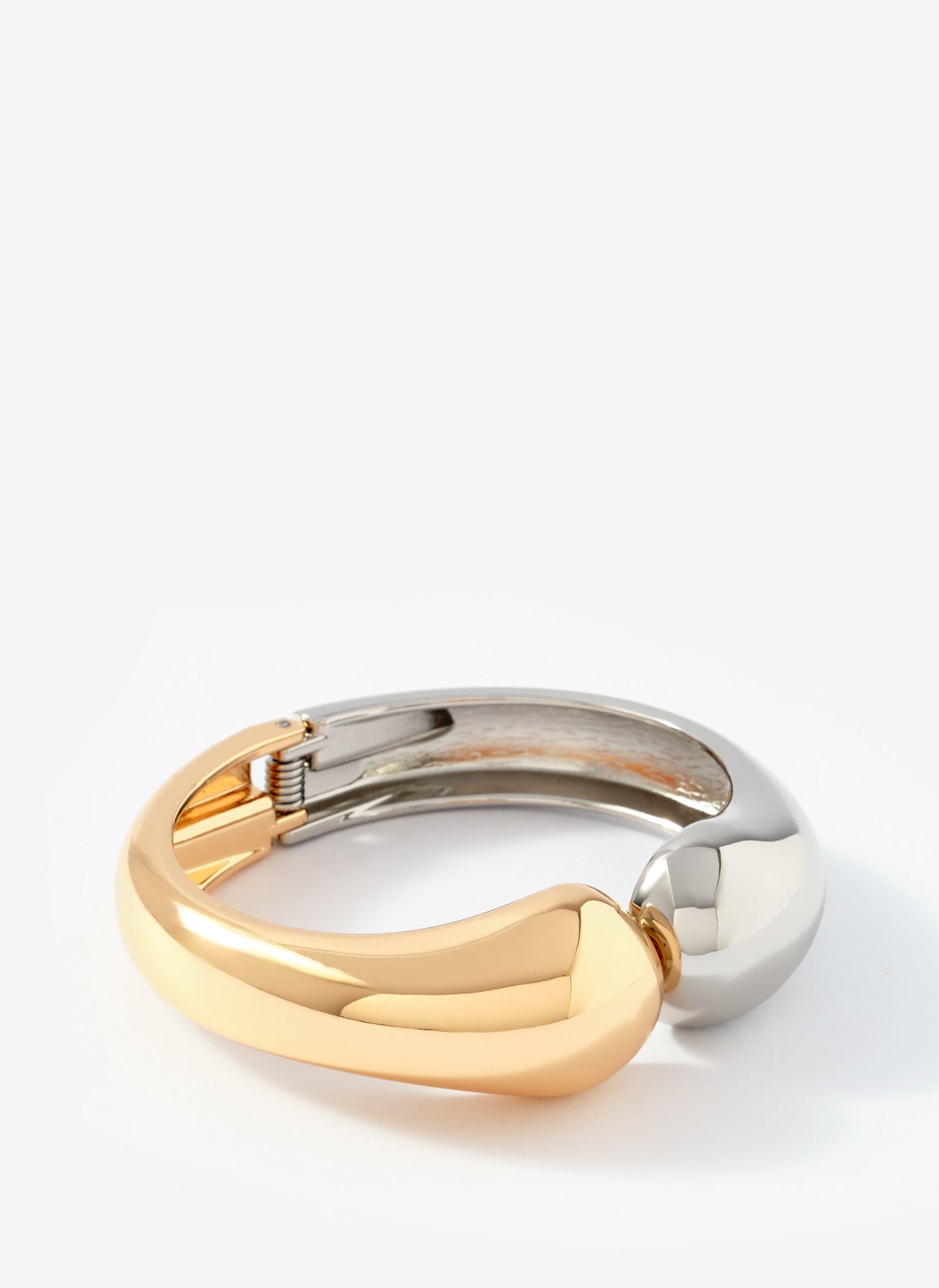 Mixed Metal Clasp Cuff