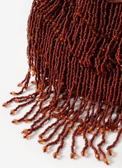 Cleo Brown Beaded Shoulder Bag